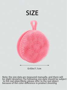 1pc Silicone Bath Brush, Exfoliating Sponge And Body Cleansing Brush, Soft And Skin-Friendly,And Cleansing The Skin - Provides A Soft And Gentle Massage For Rejuvenated Skin - Ideal For Bathroom Use.