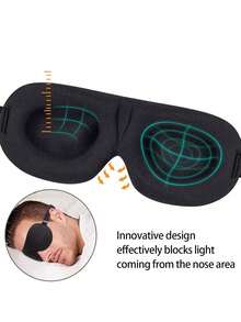 1/3pcs Set Luxury Side Sleeping Eye Mask, Unisex Blackout Sleep Mask, 3D Cup Shape Night Eye Mask With Adjustable Strap, Suitable For Travel, Nap, School, Commute, Home Use - Multicolor - View 9