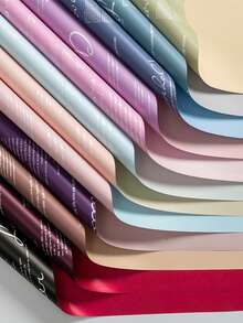 20pcs/Pack Waterproof Dual-Color English Floral Wrapping Paper, Flower Bouquet Packaging Material - 20PCS/Pack - View 6