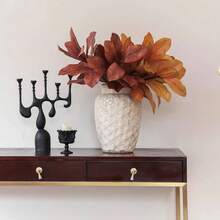 Artificial Fall Magnolia Leaves Stems 8 PCS, Fall Decorations For Indoor Outdoor Halloween Than1ks 1giving Farmhouse Arrangement Decorations For Front Door Wedding Centerpieces In Autumn - 25q-gz-ssyly(8件) - 查看 5