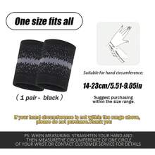 1 Par de Suportes Elásticos para Pulso, Confortáveis e Respiráveis, Adequados para Esportes e Fitness, Mangas de Compressão Tricotadas para Basquete, Academia, Corrida, Tênis - Multicolorido - Visão 11