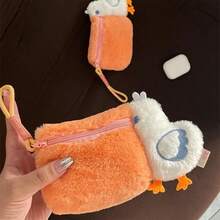 1pcs  Cute Mini Camera Bag, Pelican Bag, Furry Coin Purse, Key Bag, Key Chain Pendant, Portable Headphones, Stationery Bag, Storage Bag - Pelican Coin Purse - View 5