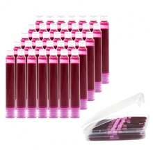 35 Pieces Ink Cartridges For Fountain Pen With Storage Box, 3.4 Mm Bore Diameter, Dark Pink - DeepPink - View 1
