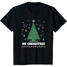 Fun Chemistry Winter Designs OH CHEMISTREE Periodic Table Elements Christmas Tree T-Shirt - Schwarz - Übersicht 3