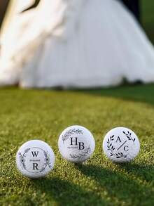 Custom Wedding Golf Balls,Custom Text,Personalized Names & Date, Bride And Groom Gift,Personalized Wedding Golf Ball Gift, Wedding Favor, Bride And Groom Golf Balls - Multicolor - View 4