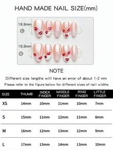 10 Pieces Of Purely Handmade Wearable Nail Tips, Short Almond-Shaped Nail Form With Press-On Fake Nails, Featuring A Fashionable And Minimalist Style. It Consists Of Purely Hand-Painted Nude Glossy Nails With Crystal Powder Coating Nail Supplies Handmade Press On Nails - Multicolor - View 6