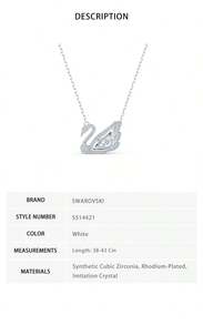 SWAROVSKI Swan A Plain Colored Lady's Graceful Swan Necklace 5514421
