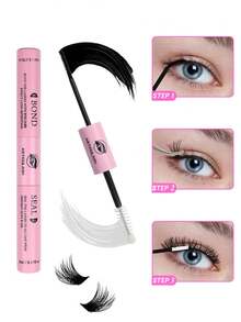 3pcs/2pcs 10ml Adhesive & Sealing Liquid, 5ml Remover, Eyelash Extension Glue, Eyelash Glue & Sealing Liquid, Single Eyelash Glue & Sealing Liquid, Super Sticky DIY Eyelash Extension Glue, Cluster Eyelash Glue, 2-In-1 Adhesive & Sealing Liquid, Cluster Eyelash Glue, Eyelash Cluster Tool, Eyelash Extension Tool, Eyelash Tool Kit, Strong DIY Eyelash Extension, Waterproof Cluster Eyelash Glue Eyelash Extension Kit Makeup Tools, Christmas Gift, Holiday Gift - Pink - View 7