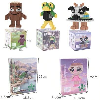 700+ Pcs 3D Puzzle Set, ABS Material, Mixed Colors, Ideal Gift For Valentine's Day And Christmas, Suitable For Creative Game Activities, Interesting Design, Durable, Tralalero Tralala, Halloween