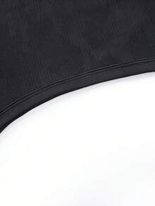 Áo vest không tay dệt kim in họa tiết rằn ri đen dành cho nam - Áo thể thao thường ngày - màu đen - Xem 5