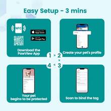 Pawview Silent Silicone Dog Name Tags Personalized For Pets With Bow Tie Style, Slide On Dog ID Tag With QR Code & NFC - Scan QR For Instant Location Alert, Emergency Contact,Pet Profile - 薄荷綠 - 查看 6