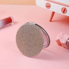 Mini tragbarer, faltbarer Kosmetikspiegel für Mädchen, Gesichtsrahmen-Spiegel, Leder, glitzerndes PU-Leder, tragbarer Spiegel, Geschenkartikel, Reise, Billigartikel, Reiseessentiell - Verschiedenfarbig - Übersicht 6