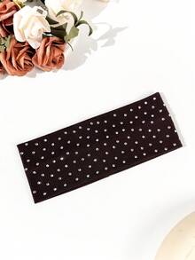 5条装女士休闲柔软吸水水钻针织罗纹运动发带，适合室内健身、户外运动、服装搭配、装饰，百搭时尚发饰，女士发带夏季穿搭 - 彩色 - 查看 7