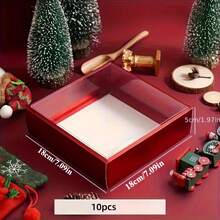 Hộp quà trang nhã 10/5, làm từ bìa cứng bền chắc, có nắp trong suốt, miệng rộng và các góc bo tròn. Thích hợp cho tiệc sinh nhật, quà tặng Ngày Valentine, tiệc cưới, trang trí đám cưới, bao bì sản phẩm cho doanh nghiệp nhỏ và quà tặng tiệc tùng. | Thiết kế hộp đơn giản | Chất liệu bìa cứng chắc chắn, một món quà lý tưởng. - Nhiều màu - Xem 12