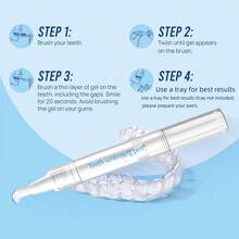 4支装牙齿美白笔，牙齿美白精华液，美白凝胶，减少牙齿泛黄，清洁牙渍，家用旅行牙齿美白套装 - 凝膠 - 查看 7