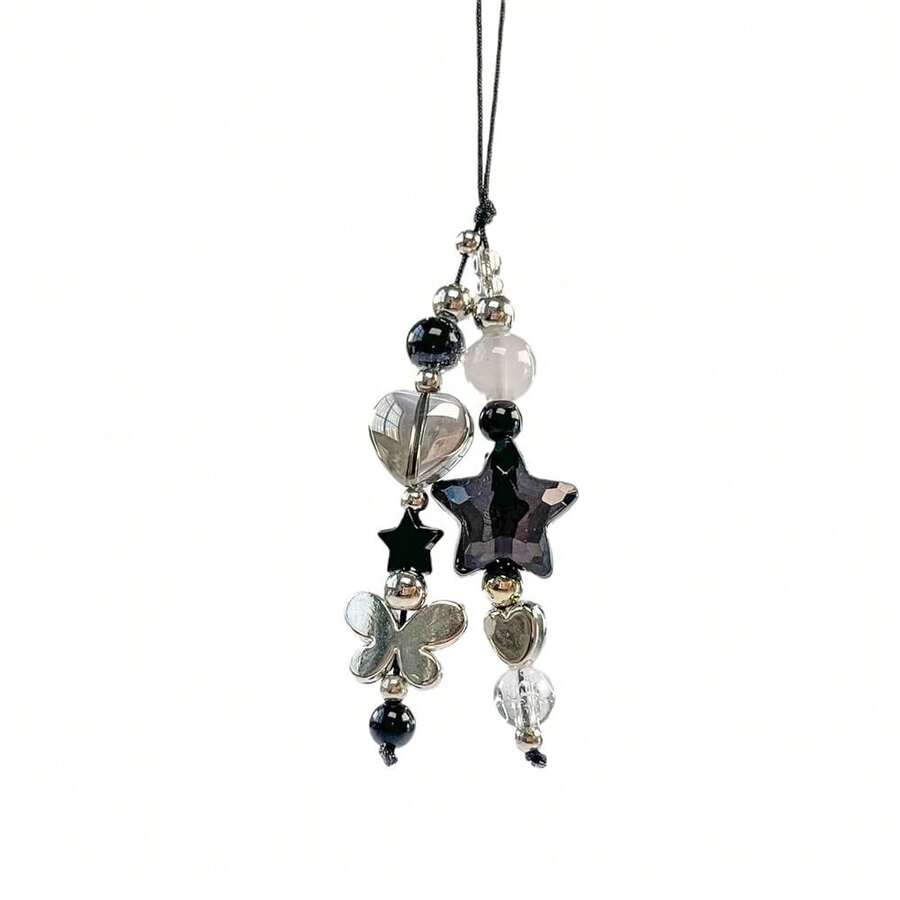 1-4PCS Cute Phone Charms Aesthetic Y2K Cell Phone Charms Strap Strawberry Butterfly Star PhoneCharm Y2K Accessories For Bag Keychain  Camera Pendants Decor - 1xFBlacksstar - 查看 1