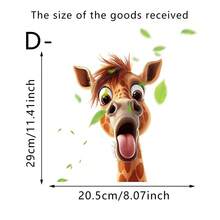 1pc Gag Giraffe Toilet Sticker, PVC Waterproof Self-Adhesive, Easy To Apply And Remove, Funny Animal Pattern, Suitable For Bathroom Toilet Lid Decor, Multipurpose Home Decor