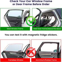 4pcs Magnetic Car Side Window Curtains, Semi-Sheer Sunshade Curtains, Blocking UV Rays And Providing Privacy - Curtain - View 12