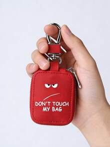 “别碰我的包”收纳袋，钥匙包，零钱包，包饰，兼容保护套，PU合成革材质，带网状口袋和钥匙扣 - 柔软便携收纳袋，耳机盒，蓝牙耳机保护套，兼容 Pro/1/2/3，USB线接口，适合旅行或日常携带，可收纳无线耳机、蓝牙耳机、SD存储卡、钥匙、零钱、数据线等。 - 彩色 - 查看 3