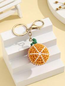 1个DIY手工创意水果钥匙扣，手工编织草莓、柠檬、香蕉、西瓜钥匙圈，创意礼物，适合送给爱人、朋友、女友，节日、手机、汽车配件、派对小礼物 - 彩色 - 查看 6
