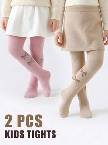 2 PCS Girls Tights Sweet And Cute Style Leggings, Of Toddler Kids' Plain Color Tights , Skin-Friendly And Comfortable, Suitable For Outdoor Wear. - Multicolor - View 12