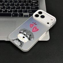 こちらの愛らしいカートゥーンスタイルの犬のハートタイプの電話ケースは、17、16、15、14、13、12、11 Plus、17 Pro、17 Pro Max、17 Air、および17シリーズと互換性があります。 お友達、愛する人、または自分自身を分けるへの完璧なクリスマスプレゼントです。 - 半透明シルバー - チェックする 6