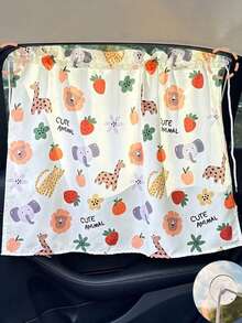 1pc Cartoon Bear & Dinosaur Pattern Baby Car Seat Sun Shade - Suction Cup Car Side Window Sunshade, Provides Privacy And Blocks Sunlight - Multicolor - View 11