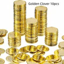 50pcs Plastic Pirate Coins Treasure Hunt Toy, Party Favor Fake Gold Coins, Pirate Adventure Theme Party Supplies, Christmas Gift