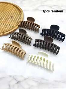 117件套巧克力色发饰套装，包含发箍、大号虾形发夹、发圈和发环 - 适合女孩和女士，日常通勤、约会、派对、度假等场合，满足您所有发型需求，让您成为时尚焦点 - 2025新款设计，发饰，抓夹，学习用品，礼物，发箍，发带 - 彩色 - 查看 17