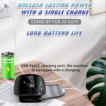 Wrist Blood Pressure Monitor Led Display, Screen Wrist Blood Pressure Cuf 99x2 Reading Wrist Monitor With Carying(Black)Monitoring Adjustable - Đen - Xem 11