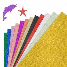 60 Sheets Glitter Cardstock 8.5 X 11 Inches, 230gsm Premium Sparkling Card Stock Paper 12 Colors For Card MaFKing Wedding Birthday Craft Party Decor Schoolsss Student Supplies (Assorted Colors) - 顏色多樣 - 查看 1