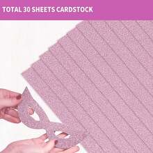 30 Sheets Pink Glitter Cardstock 8.5 X 11 Inches, Heavyweight 230gsm Premium Sparkling Card Stock Paper For Card MaFKing DIY Craft Party Decoration Schoolsss Student Supplies (Pink) - Pink - 查看 5