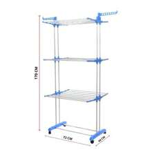 Portable Folding Clothes Drying Rack For Underwear, 3 Tiers - Azul - Xem 4