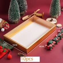 Hộp quà trang nhã 10/5, làm từ bìa cứng bền chắc, có nắp trong suốt, miệng rộng và các góc bo tròn. Thích hợp cho tiệc sinh nhật, quà tặng Ngày Valentine, tiệc cưới, trang trí đám cưới, bao bì sản phẩm cho doanh nghiệp nhỏ và quà tặng tiệc tùng. | Thiết kế hộp đơn giản | Chất liệu bìa cứng chắc chắn, một món quà lý tưởng. - Nhiều màu - Xem 18