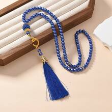 99pcs 6mm Faux Pearl Rosary Beads, Luxury Muslim Gift, Hajj Pilgrimage Gift, 99 Beads Tasbih, Islamic Wedding Gift, Muslim Gift - Multicolor - View 7