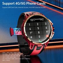 LOKMAT APPLLP 4 PRO 智能手表,1.75 英寸 AMOLED 显示屏,支持 4G/5G SIM 卡,兼容安卓和 iOS 设备,配备 180° 可旋转高清摄像头,支持蜂窝数据、Wi-Fi 和第三方应用下载,运行 Android 8.1 操作系统。 - APPLLP 4 PRO - 查看 7