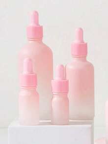 1pc Pink Glass Dropper Bottle, With Dropper, Empty Dropper Bottle, Perfume Bottle Container - Multicolor - View 4