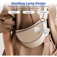 Luz colgante decorativa recargable con LED, sensor táctil, carga USB; Luz de mochila con sensor LED, disponible en múltiples formas, adecuada para bolsos, llaveros, mochilas, accesorios decorativos - Blanco - Ver 4