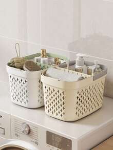 1/2pcs Handheld Shower Caddy, Bathroom Storage Basket, Toiletry Basket, Cute Shower Caddy, Bathroom Organizer Basket