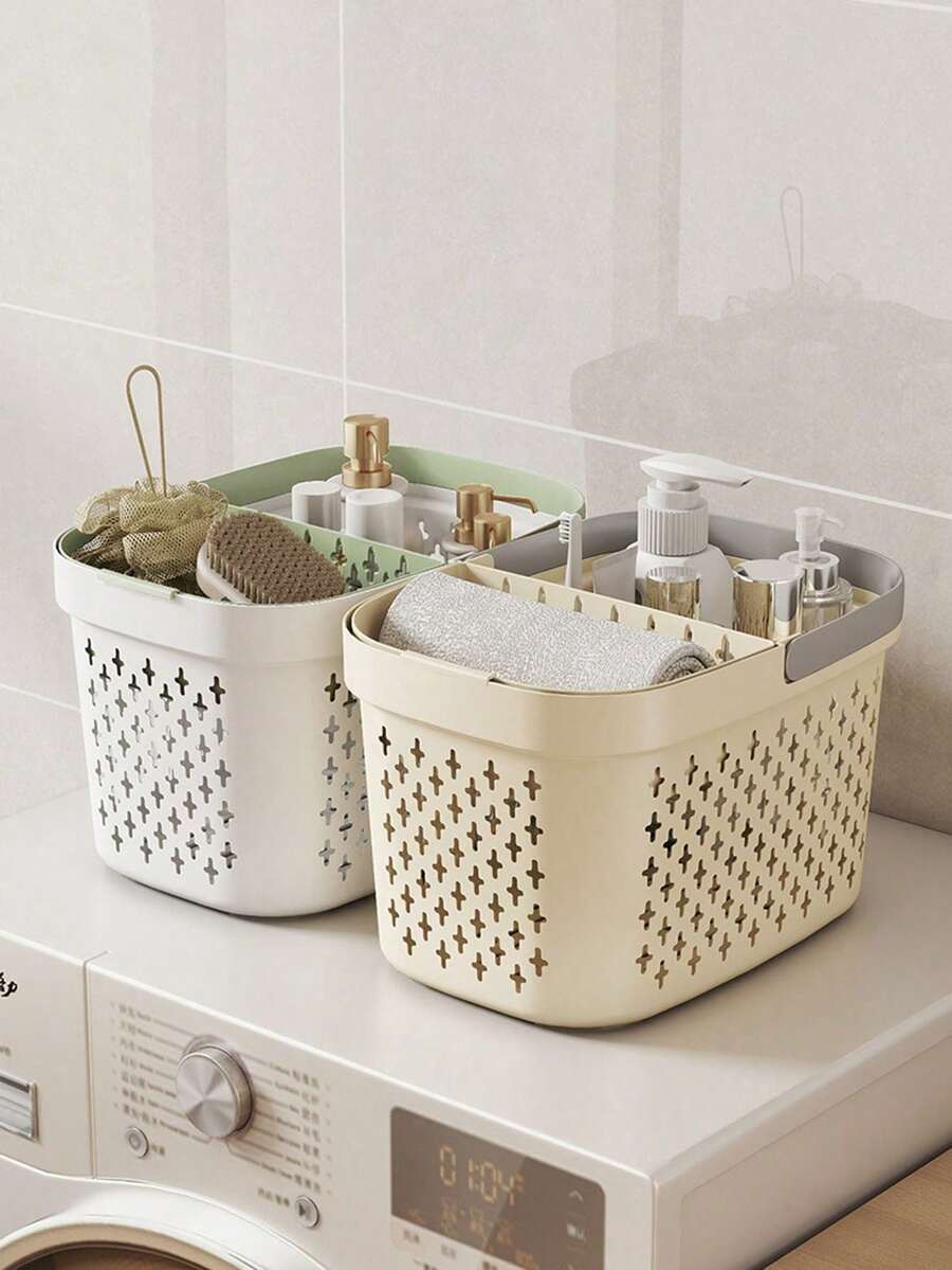 1/2pcs Handheld Shower Caddy, Bathroom Storage Basket, Toiletry Basket, Cute Shower Caddy, Bathroom Organizer Basket