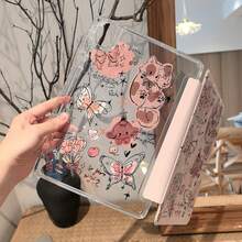 适用于 Redmi Pad 2 11 英寸平板电脑的保护套，高透明亚克力背板带笔槽，智能休眠唤醒功能，三折支架，全方位保护；适用于 Redmi Pad SE 11 英寸平板电脑的保护套；兼容华为 MatePad 11.5 S 平板电脑的保护套；MatePad 保护套；兼容华为 MatePad SE 11 英寸平板电脑的保护套；iPad 保护套 - 無色 - 查看 2