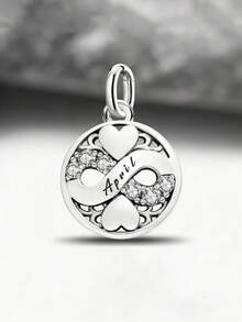 1pc Minimalist Unique Vintage Heart & Star Gemstone Pendant, DIY Jewelry Accessory, Elegant Gift For Men And Women - Gather - View 4