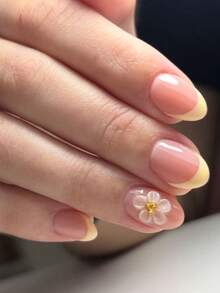 10 miếng dán móng tay thủ công hình hạnh nhân màu hồng nude kiểu Pháp với đường kẻ nổi 3D. Miếng dán móng tay này có đầu móng kiểu Pháp màu vàng được vẽ tay và các đường kẻ nổi 3D được chạm khắc tỉ mỉ, kết hợp hoàn hảo giữa sự thanh lịch, lãng mạn và tối giản. Nó toát lên vẻ sang trọng tinh tế và gợi cảm, phù hợp để sử dụng hàng ngày, hẹn hò, đi xem hòa nhạc và các dịp kinh doanh nhẹ nhàng. Một món quà hoàn hảo dành cho phụ nữ và các cô gái. (Dụng cụ làm móng) - Nhiều màu - Xem 2