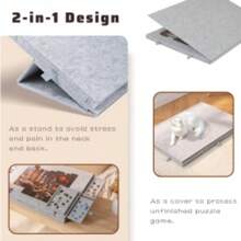 Felt Jigsaw Puzzle Board Portable Puzzle Storage Table W/ 6 Slid Drawer 1000pcs - A - View 6