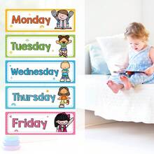 Montessori English Word Learning Cards - Weather/Seasons/Months/Weekdays Themes, Children's Educational Posters, Preschool Teacher Teaching Supplies, Home Education, Classroom Decor - Multicolor - View 5
