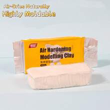 250g/500g Lightweight Air-Dry Clay - Colorable, No Baking Required - Suitable For Student Craft Projects - Easy To Shape, Non-Slip, Ideal For DIY Handcrafts - Creative Sculpting Clay - Material For Making Miniature Food Models - Simple Shaping Process - Multicolor - View 3
