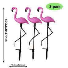 مجموعة تماثيل الفلامنجو الوردي للحديقة، زخرفة خارجية للفناء والشرفة والشرفة، مثالية لحفلات الزفاف والأعياد والعطلات، هدية مثالية لعشاق الحدائق! - متعدد الألوان - مشاهدة 12