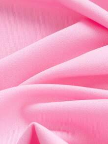 Elegant Solid Color Draped Camisole Top, Summer Casual Pink - Pink - View 5
