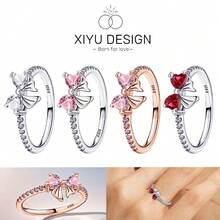 2026 New Valentine's Day Shining Bowknot Zirconia Ring Original Finger Wedding Ring DIY Women Fine Jewelry Gift - Bow - View 9
