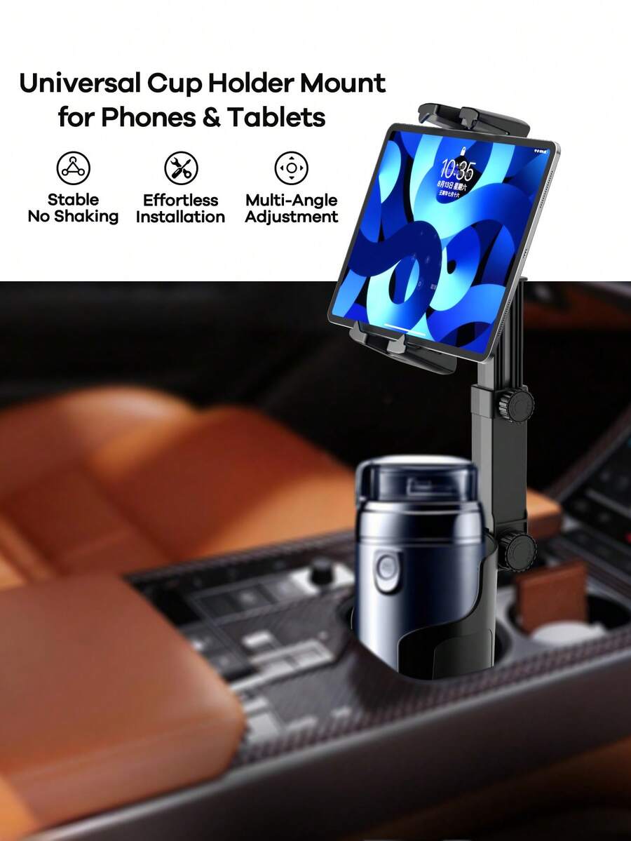 REMAX Universal 3-In-1 Car Cup Holder And Mobile Phone Holder Expandable Car Cup Holder With Adjustable Base,Car Stuff; Car Accessory - TS03-c46 - View 1